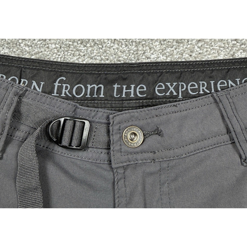 prAna Stretch Zion Belted Cargo Shorts Gray Mens 32x12 Hiking Outdoor Trail - Picture 8 of 12